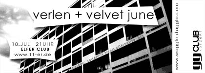 Konzertflyer: Verlen + Velvet June